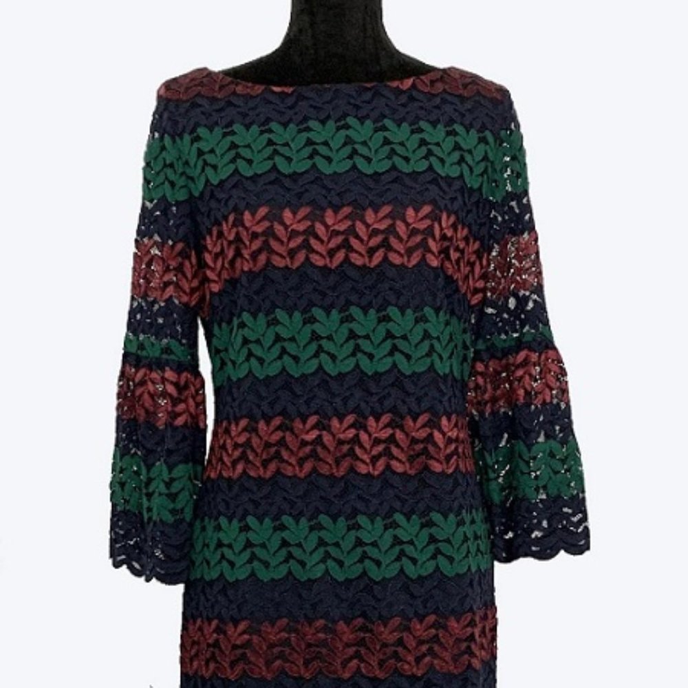 Sara Campbell Dress, Lace, Bell Sleeves, Size 10,